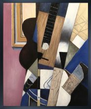 Guitar and Pipe Pre-framed