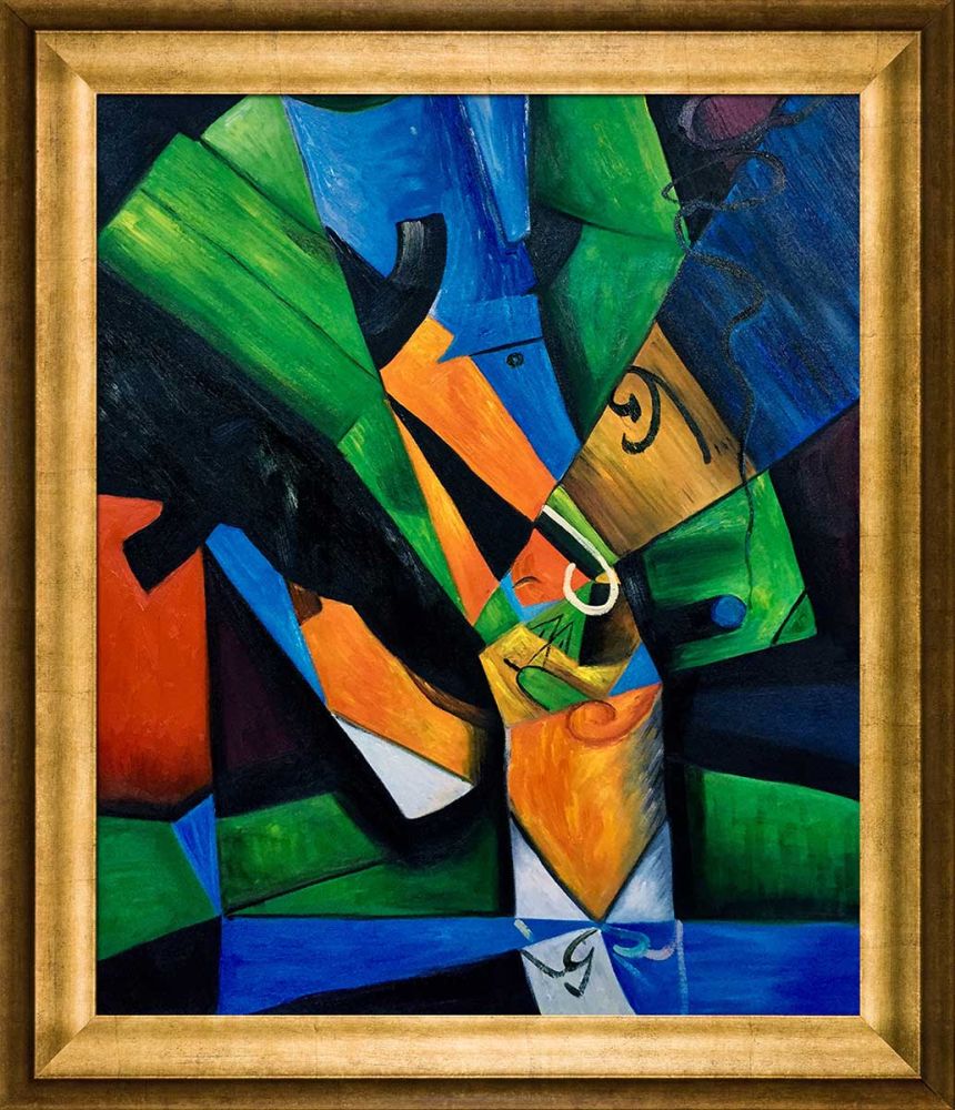 The Smoker Preframed - Athenian Gold Frame 20"X24"