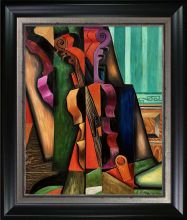 Violon et guitare Preframed