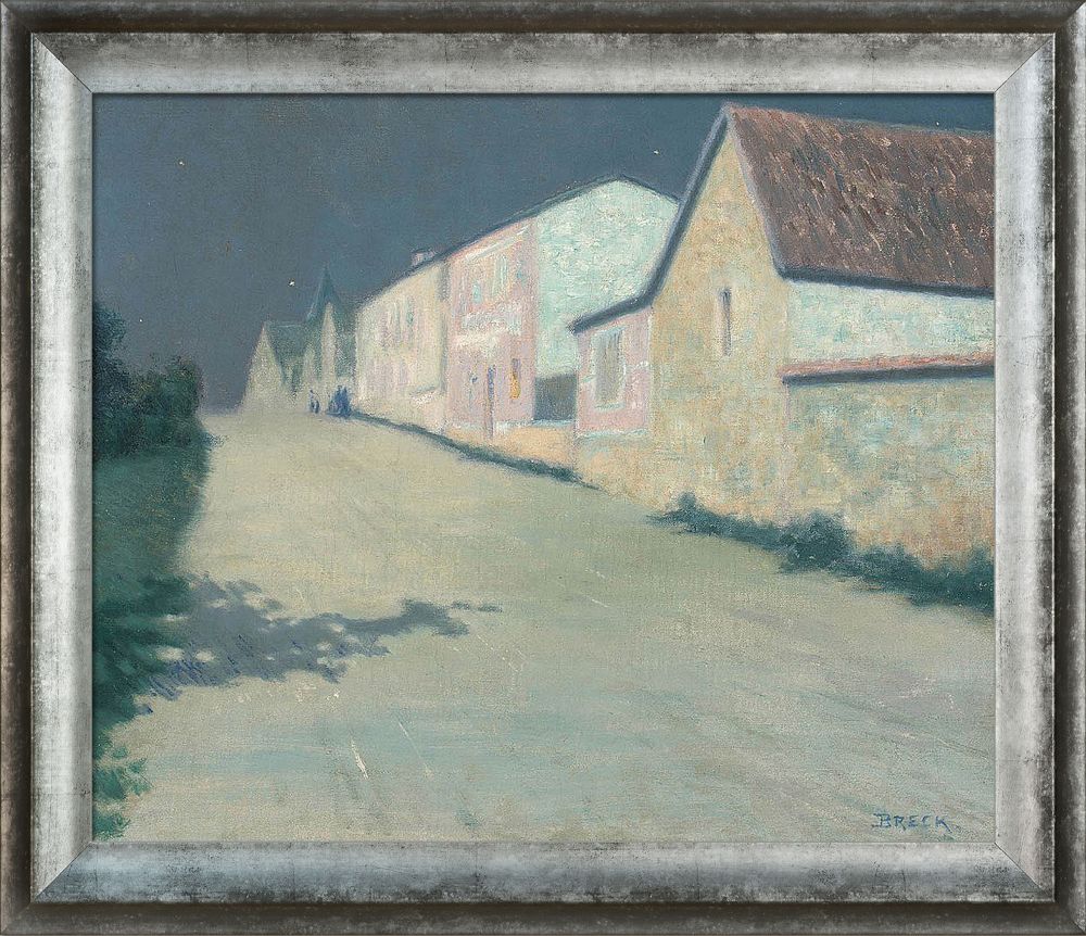 Evening in Giverny Pre-framed - Athenian Distressed Silver Frame 20"X24"