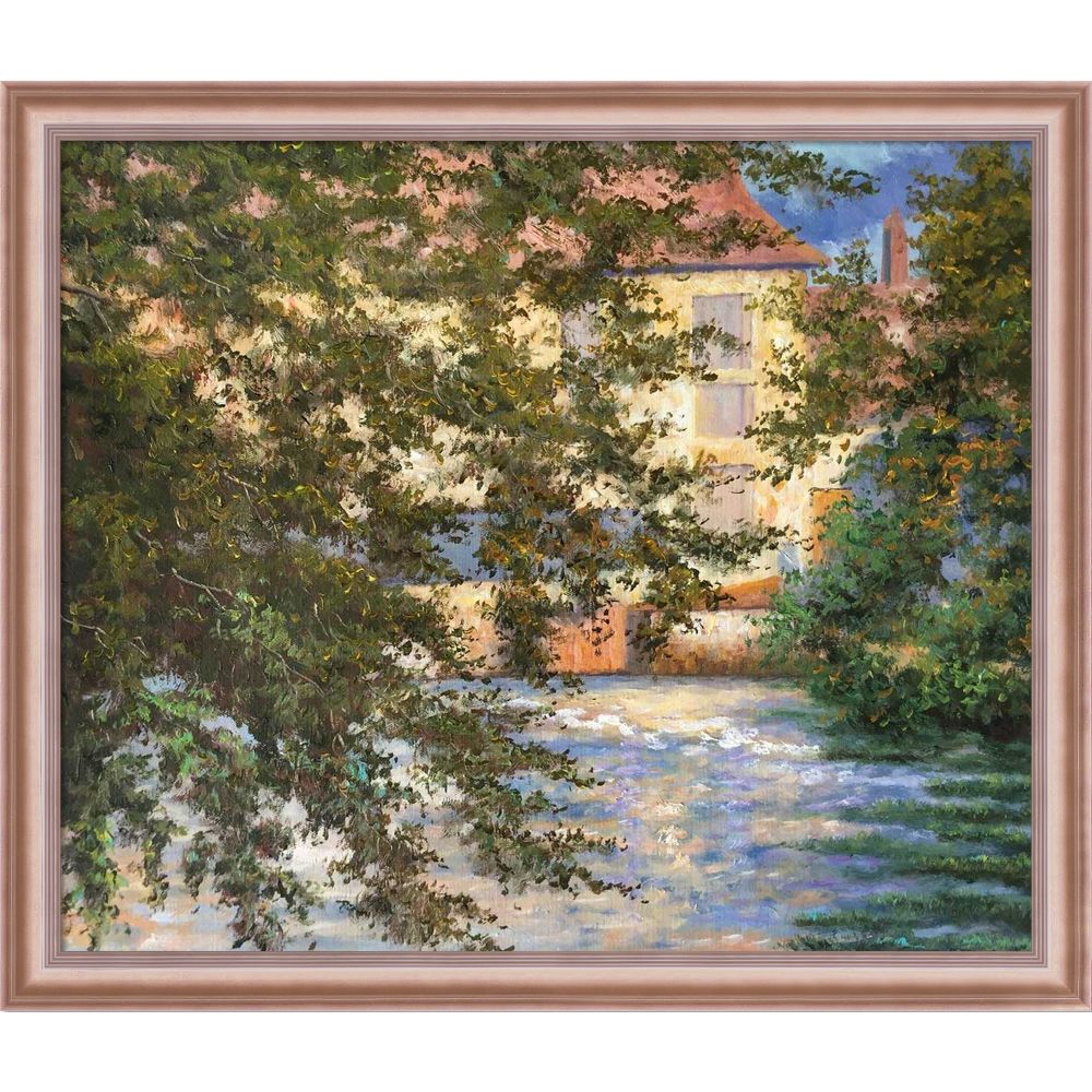 Mill Stream Limetz Pre-framed - Rose Gold Classico Frame 20" X 24"