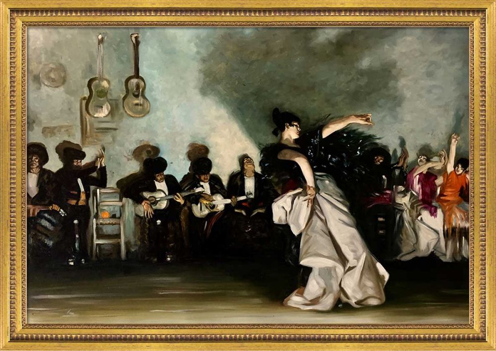 El Jaleo Pre-Framed - Versailles Gold Queen Frame 24" X 36"