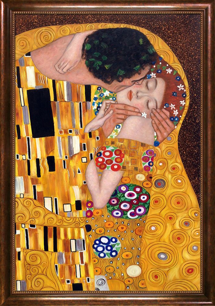 The Kiss Pre-Framed - Verona Cafe Frame 24"X36"