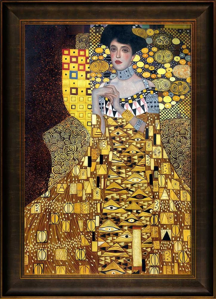 Portrait of Adele Bloch-Bauer 1, 1907 Pre-Framed - Veine D'Or Bronze Scoop Frame 24"X36"