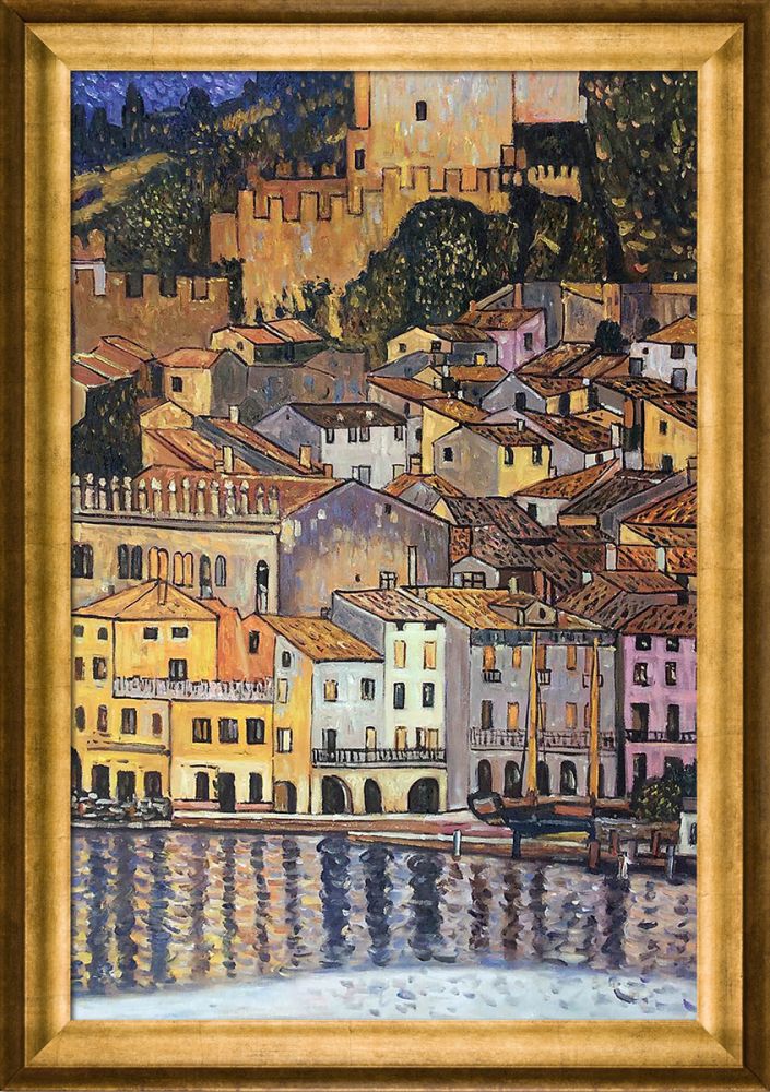 Malcesine on Lake Garda Pre-Framed - Athenian Gold Frame 24"X36"