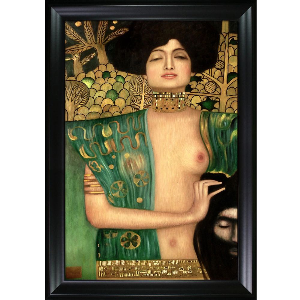 Judith Klimt I Pre-framed - Black Matte Frame 24"X36"