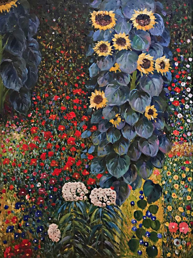 Farm Garden with Sunflowers