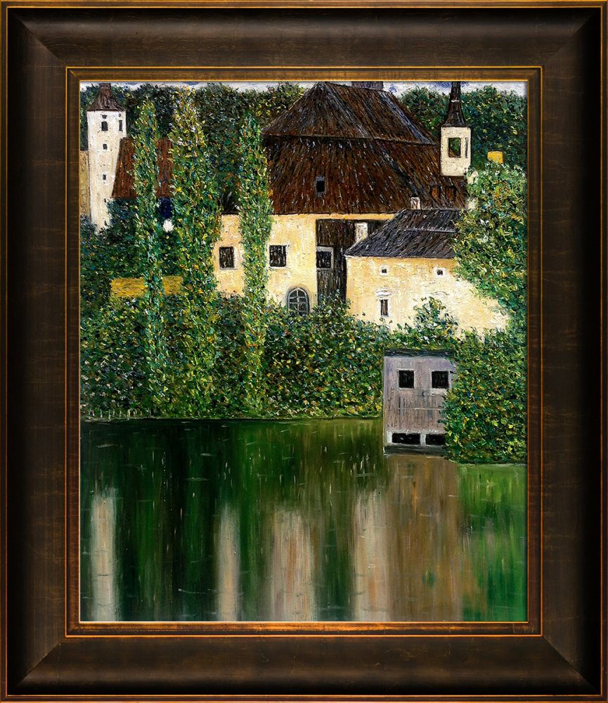 Water Castle Pre-Framed - Veine D'Or Bronze Scoop Frame 20"X24"