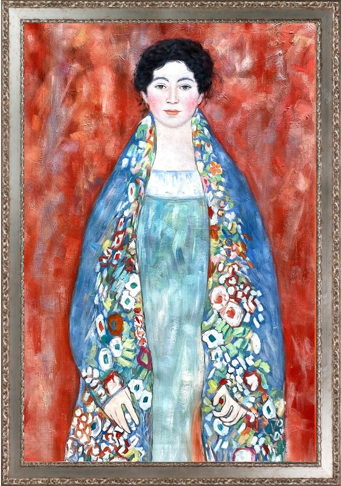 Portrait Of Fraulein Lieser Pre-framed - Versailles Silver Salon Frame 24" X 36"