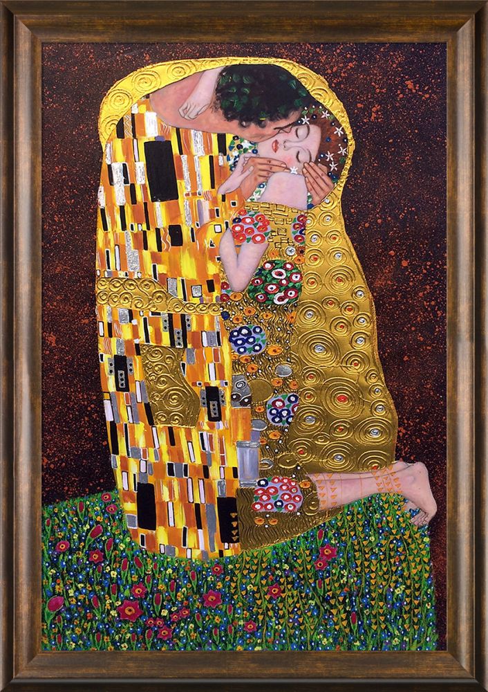 The Kiss (Luxury Line) Pre-Framed - Modena Vintage 24" X 36"