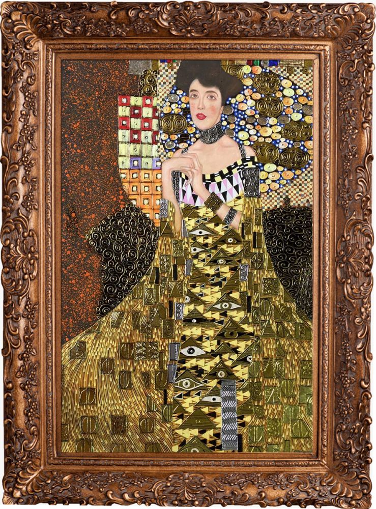 Portrait of Adele Bloch Bauer I (Luxury Line) Pre-Framed - Burgeon Gold Frame 24"X36"