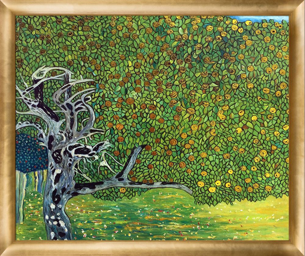 Golden Apple Tree (Luxury Line) Pre-Framed - Gold Luminoso Frame 20"X24"