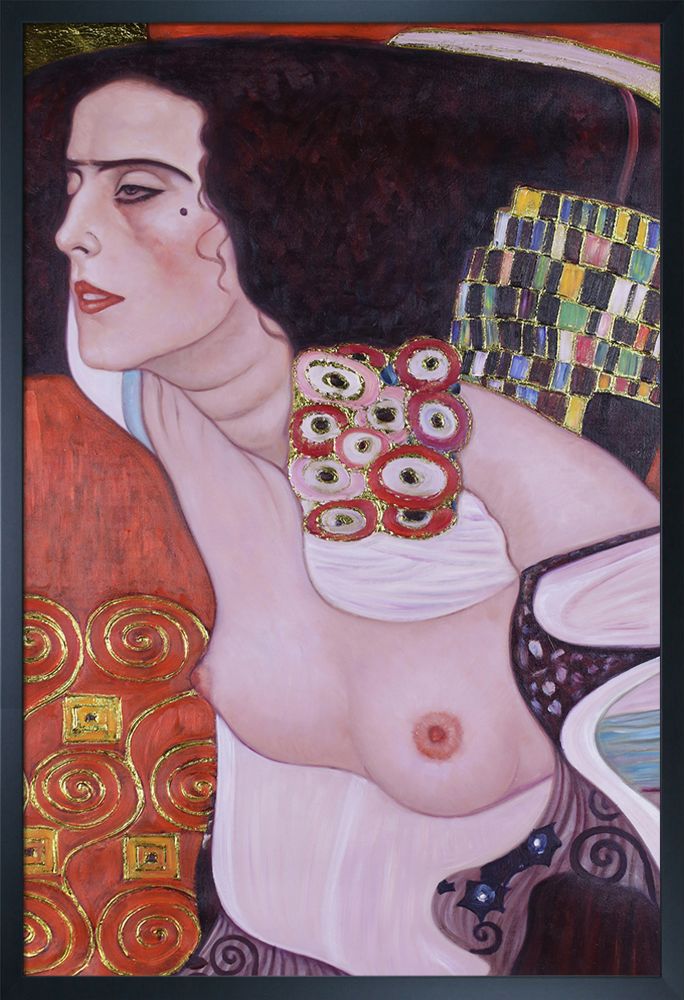 Judith II (Salome) Luxury Line Pre-framed - Studio Black Wood Frame 24"X36"