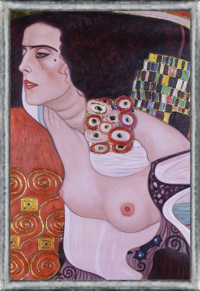 Judith II (Salome) Luxury Line - Piccino Luminoso Silver Frame 24" X 36"