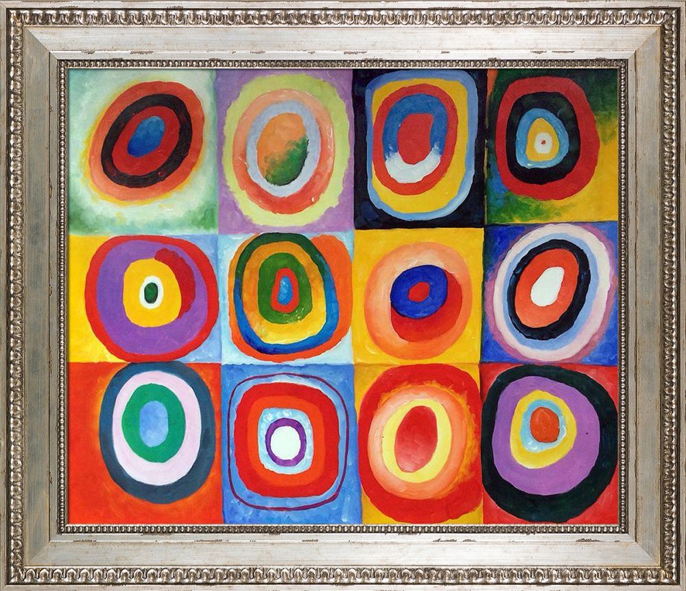 Farbstudie Quadrate Pre-Framed - Versailles Silver King Frame 20" X 24"