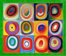 Farbstudie Quadrate Preframed