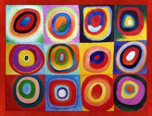 Farbstudie Quadrate Pre-Framed