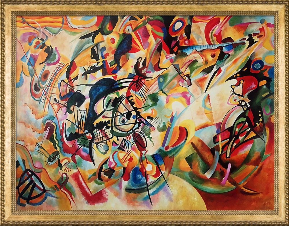 Composition VII, 1913 Pre-Framed - Verona Gold Braid Frame 30"X40"