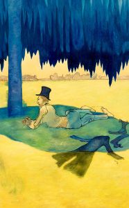 Man Sheltering Beneath a Tree