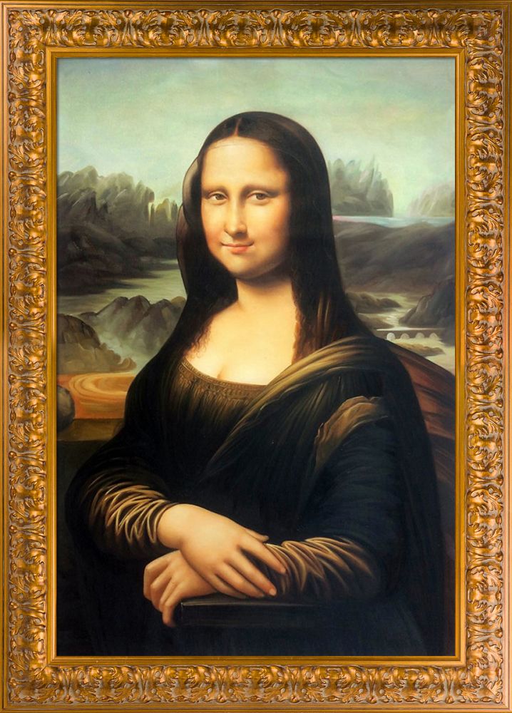 Mona Lisa Pre-Framed - Sicilian Gold Frame 24" X 36"