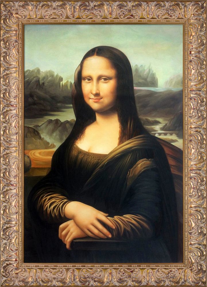 Mona Lisa Pre-Framed, Leonardo Da Vinci - Espana Gold Frame 24