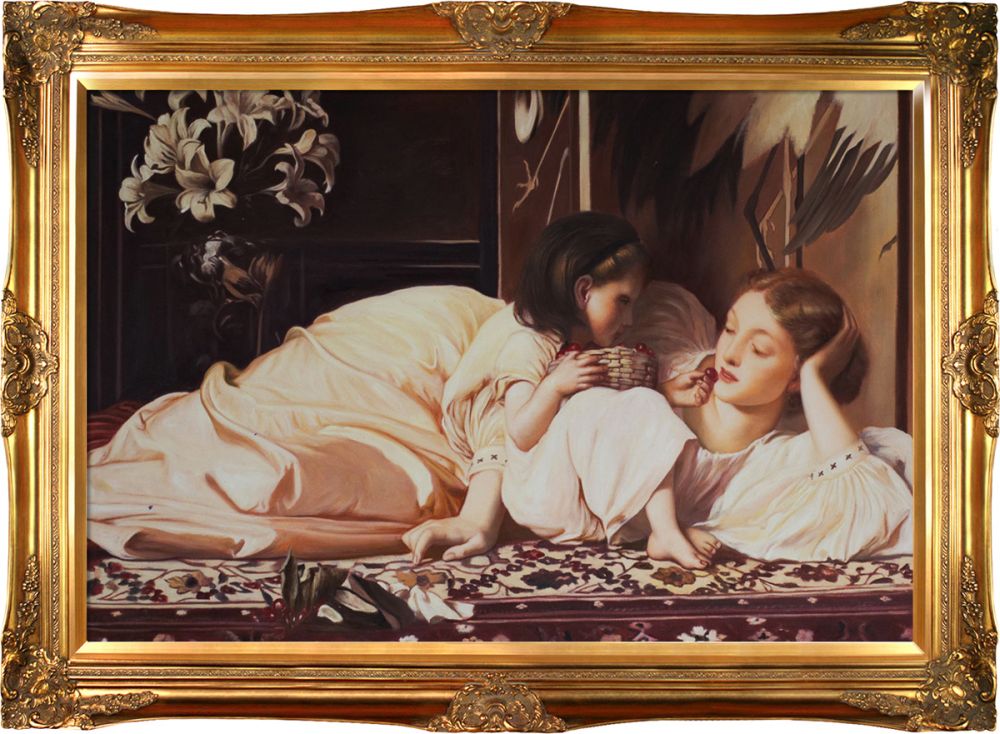 Mother and Child Pre-Framed - Victorian Gold Frame 24"X36"