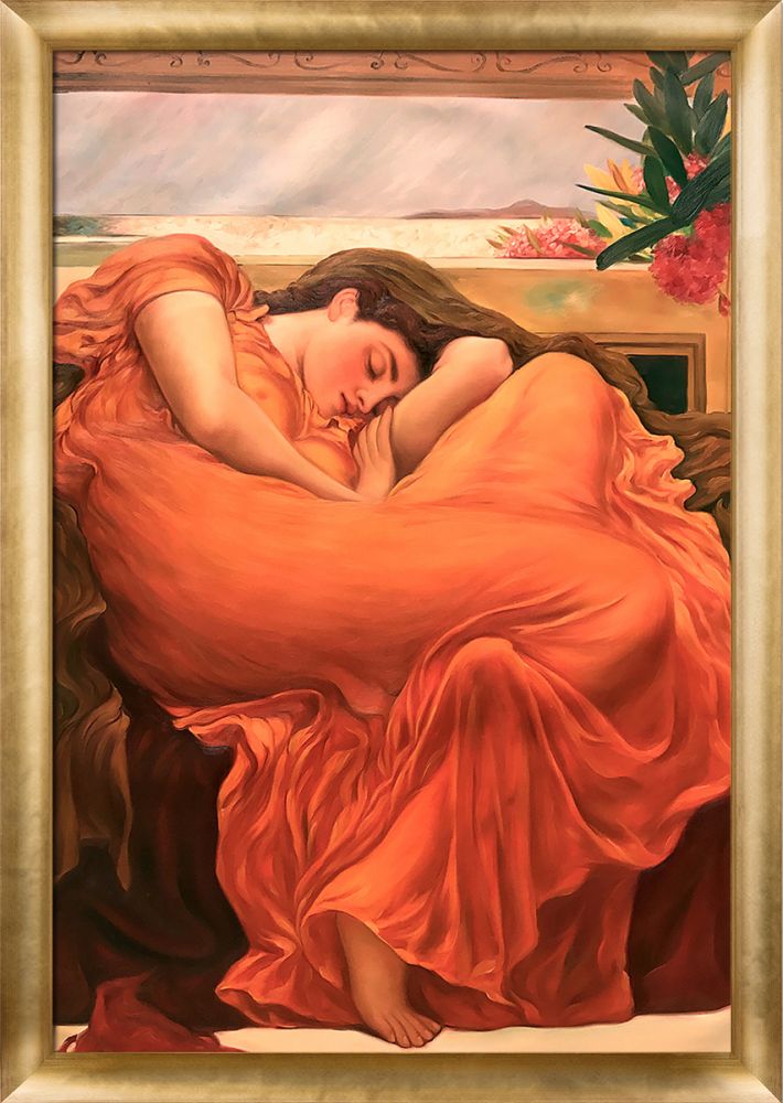 Flaming June Pre-Framed - Gold Luminoso Frame 24" x 36"