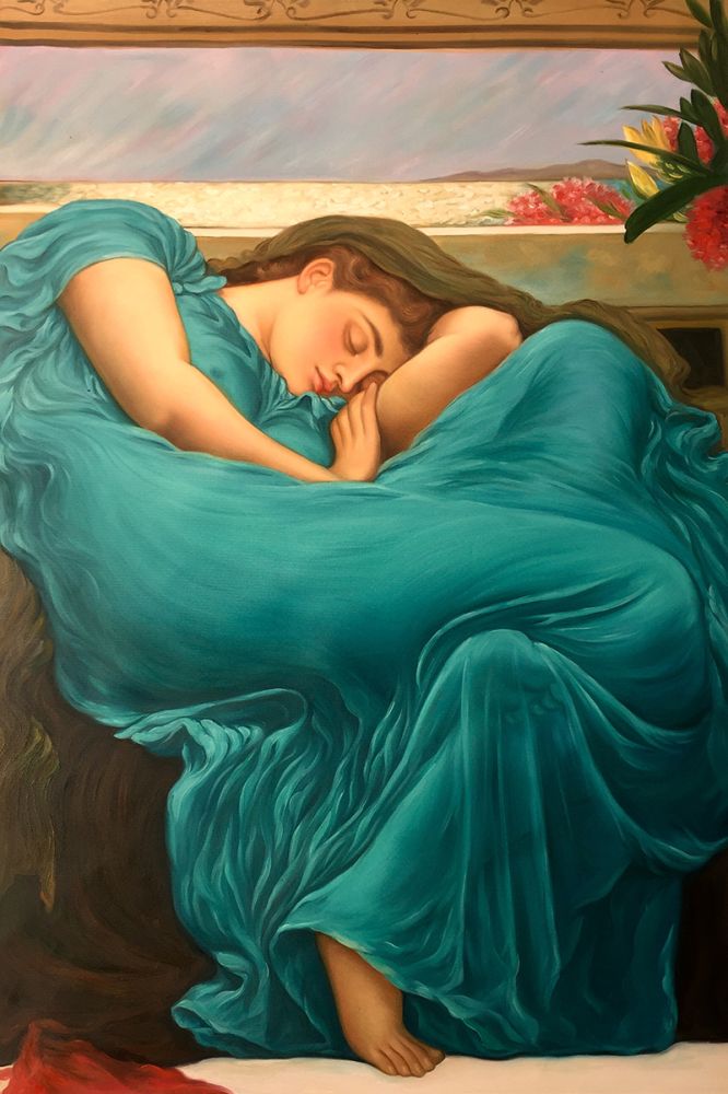 Flaming June in Teal