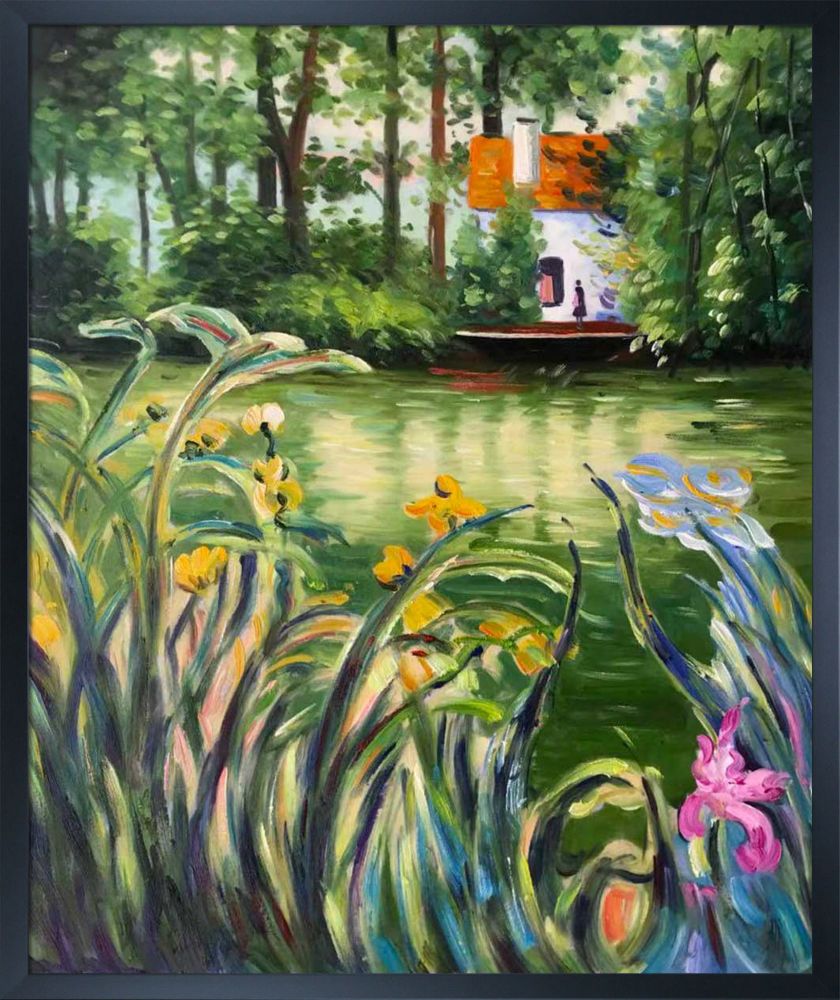 Cottage in the Woods Pre-framed - Studio Black Wood Frame 20"X24"