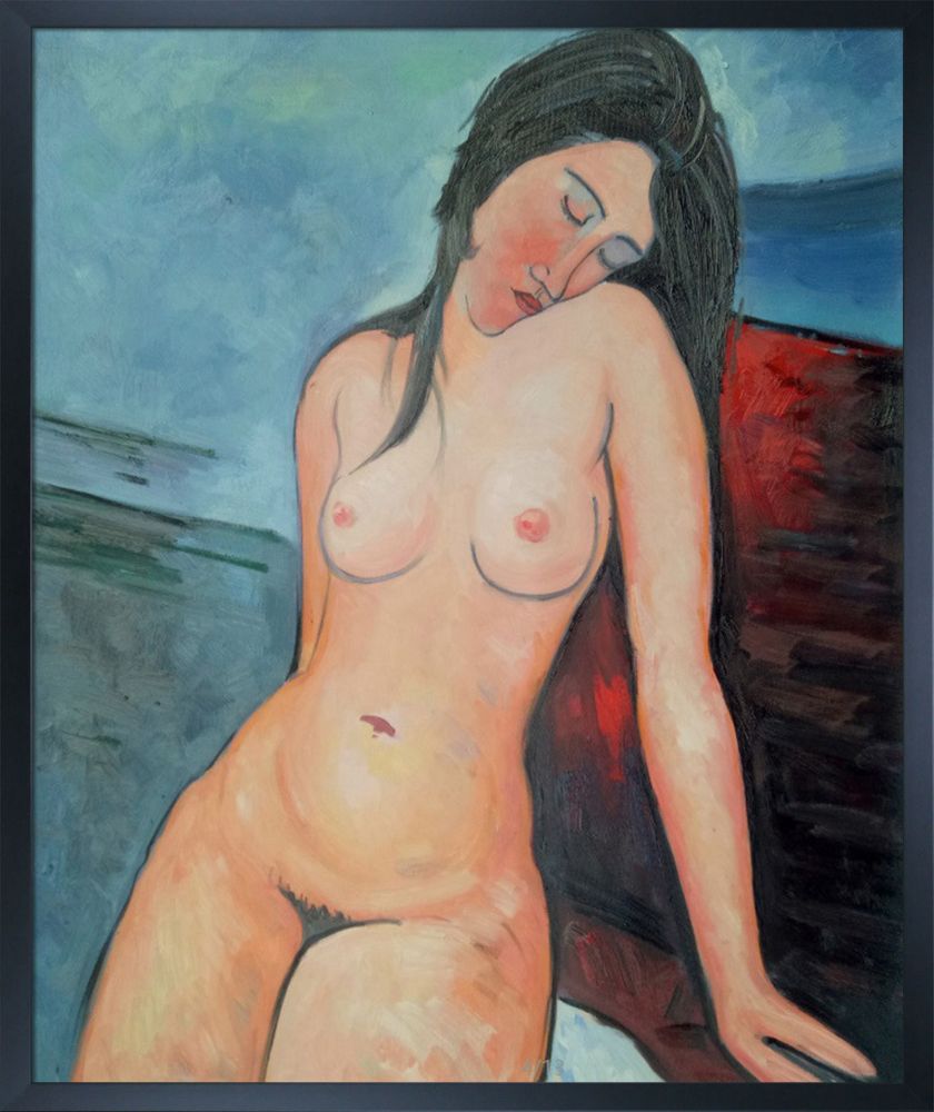 Female Nude Pre-framed - Studio Black Wood Frame 20"X24"