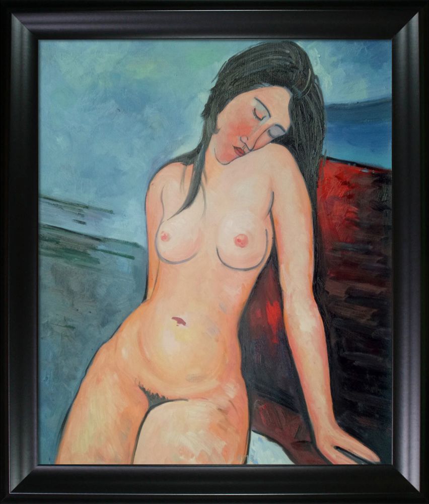 Female Nude Pre-framed - Black Matte Frame 20"X24"