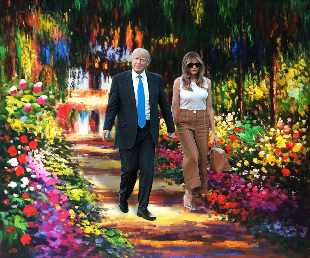 The Trump's in Monet's Garden at Giverny