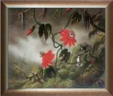 Passion Flowers with Hummingbirds, 1893 Pre-Framed