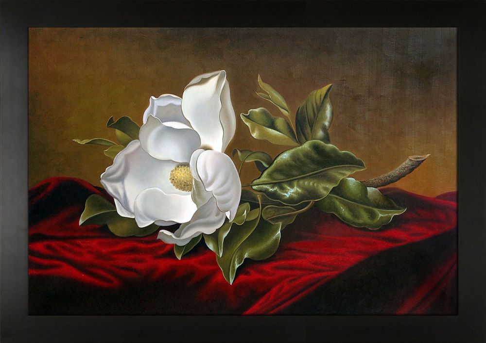 Magnolia Grandiflora, 1895 Pre-Framed - New Age Black Frame 24"X36"