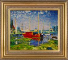 Red Boats at Argenteuil Pre-Framed
