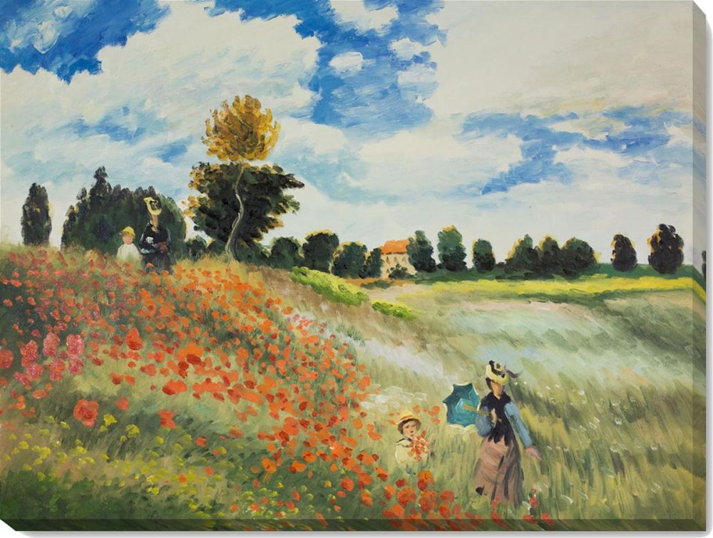 Poppy Field in Argenteuil Pre-Framed - Gallery Wrap 30"X40"