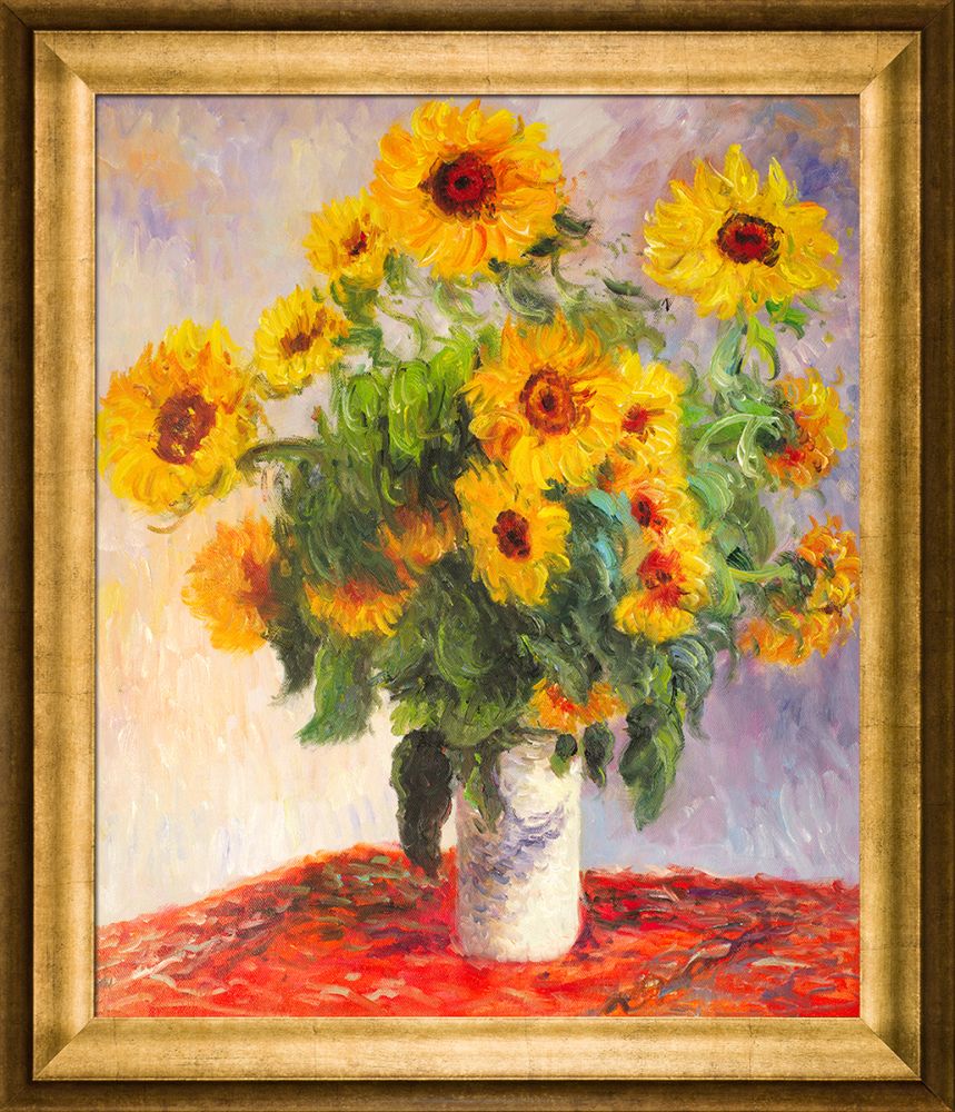 Sunflowers Pre-Framed - Athenian Gold Frame 20"X24"