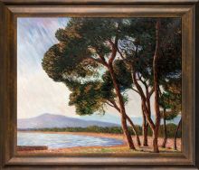 Beach in Juan-les-Pins Pre-Framed