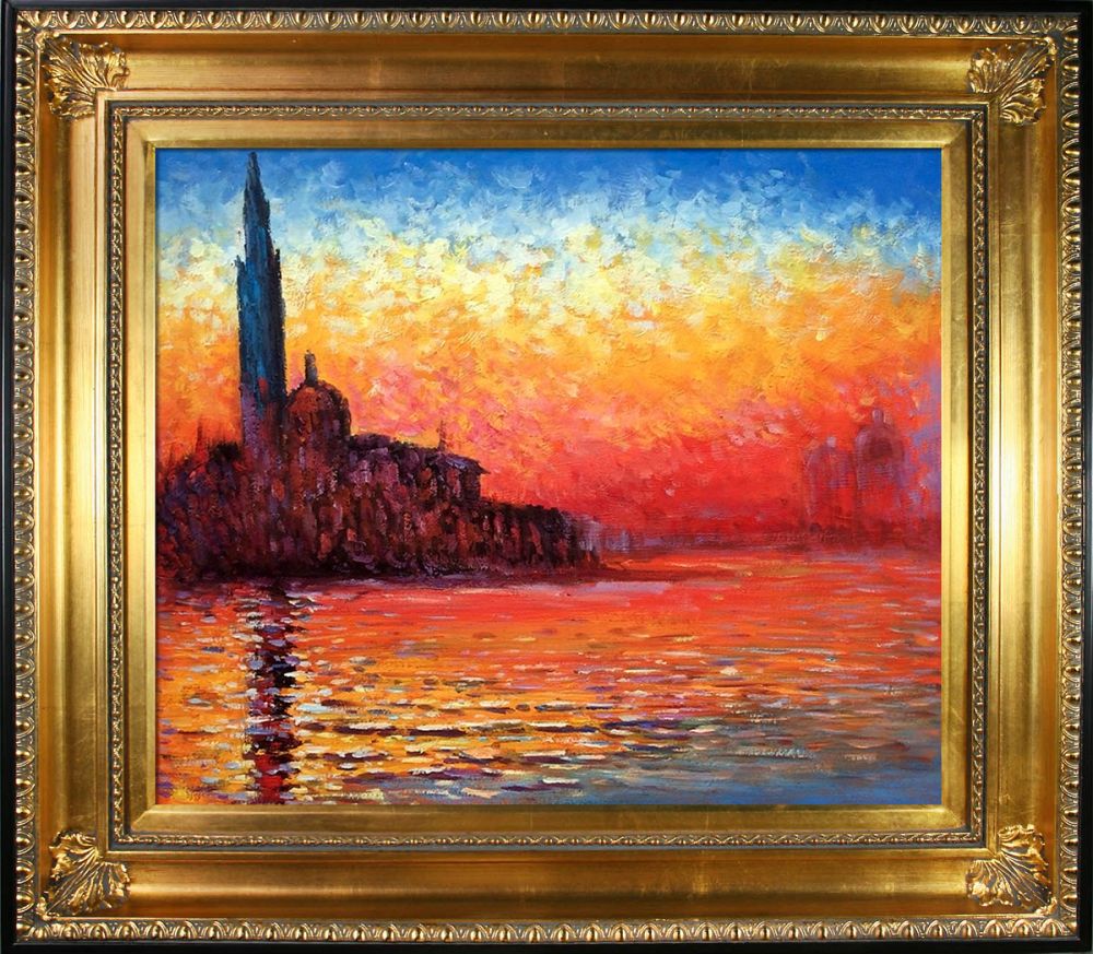 San Giorgio Maggiore by Twilight Pre-Framed - Regency Gold Frame 20"X24"