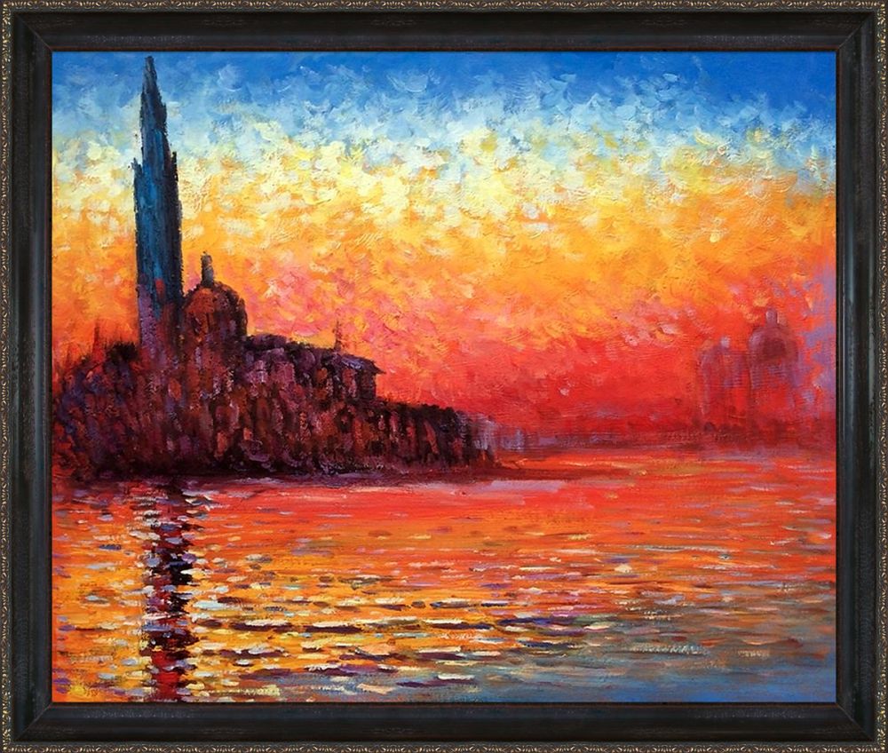 San Giorgio Maggiore by Twilight Pre-Framed - La Scala Frame 20"X24"