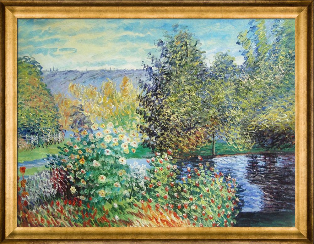 Corner of the Garden at Montgeron Pre-Framed - Athenian Gold Frame 30"X40"