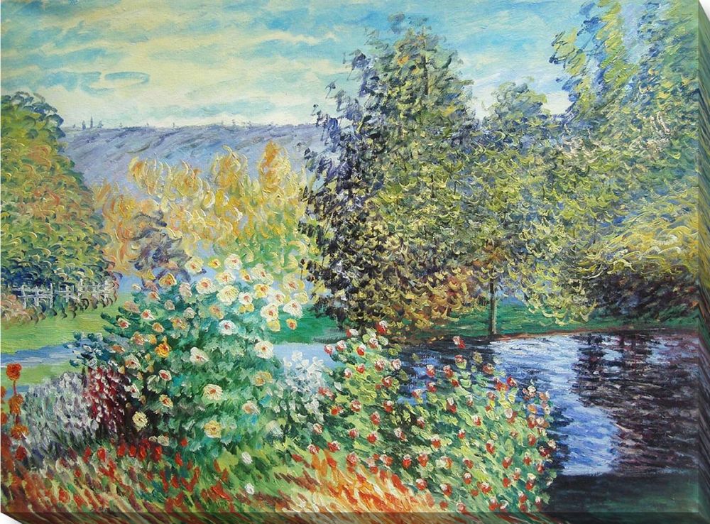 Corner of the Garden at Montgeron Pre-Framed - Gallery Wrap 30"X40"