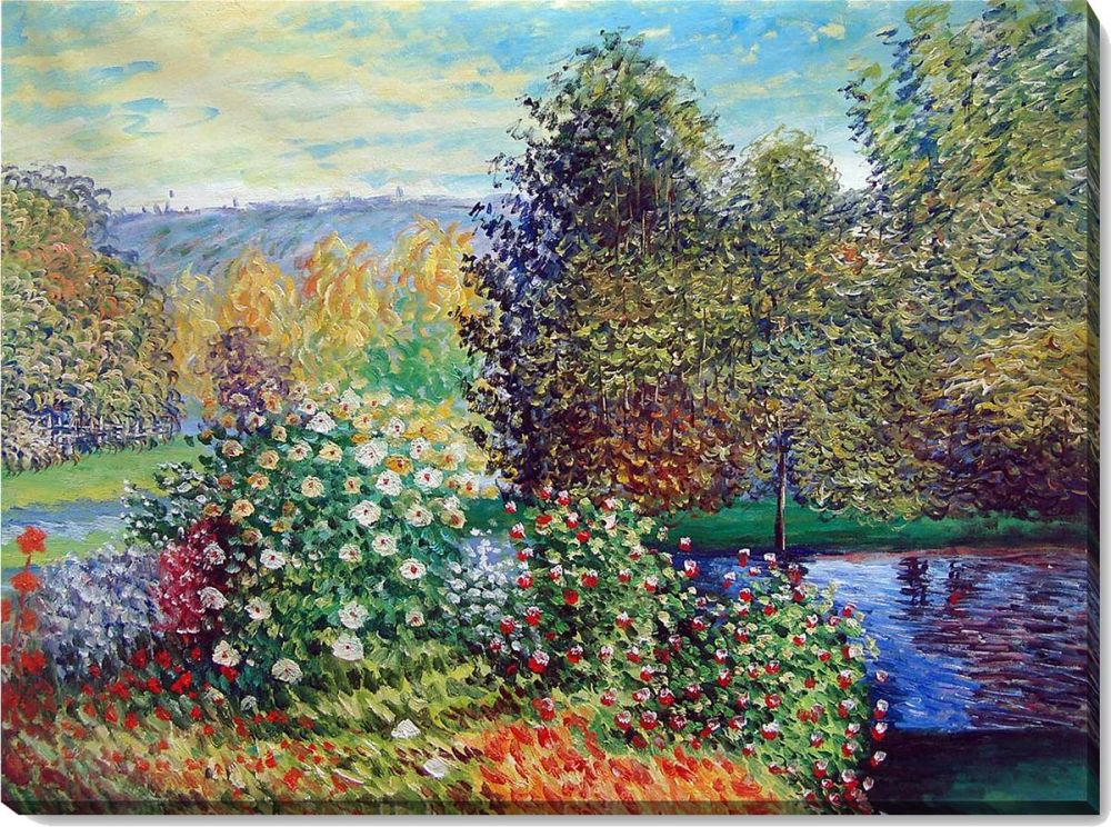 Corner of the Garden at Montgeron Gallery Wrap - Gallery Wrap 36"X48"