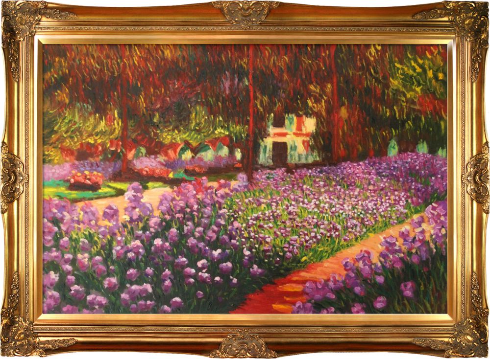 Artist's Garden at Giverny Pre-Framed - Victorian Gold Frame 24"X36"