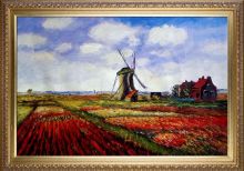 Tulip Field with the Rijnsburg Windmill Pre-Framed