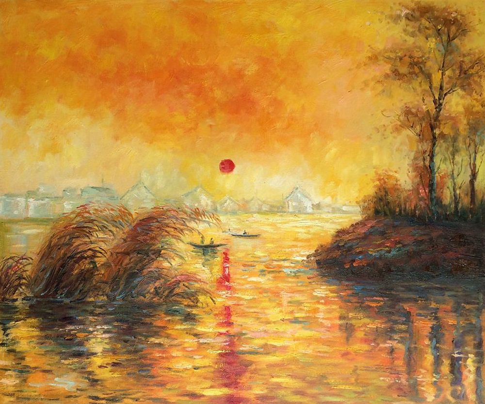 Le Coucher Du Soleil La Seine