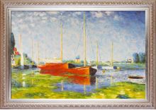 Red Boats at Argenteuil Pre-Framed