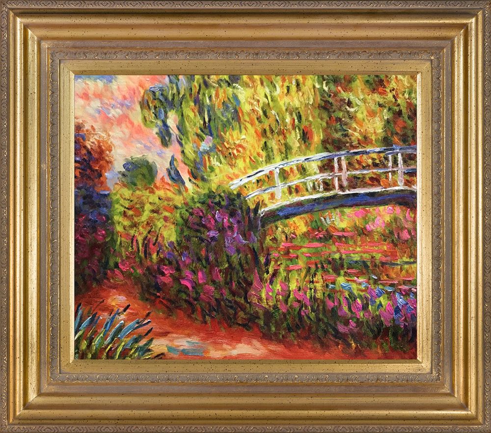 The Japanese Bridge Pre-Framed - Mediterranean Gold Frame 20"X24"