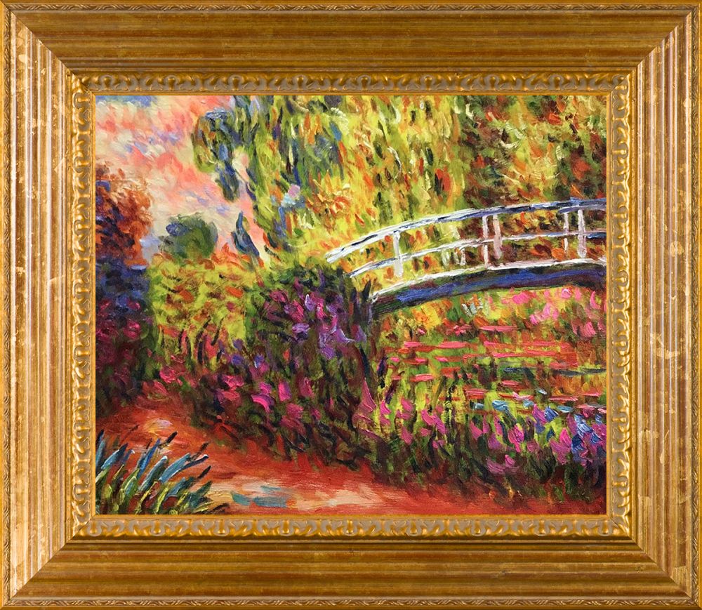 The Japanese Bridge Pre-Framed - Vienna Gold Leaf Frame 20"X24"