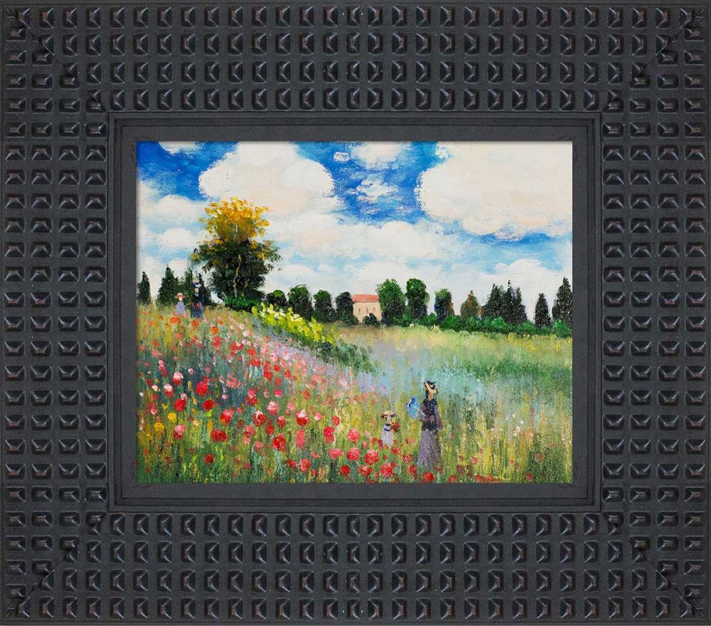 Poppy Field in Argenteuil Pre-Framed - Java Bean Frame 8" X 10"